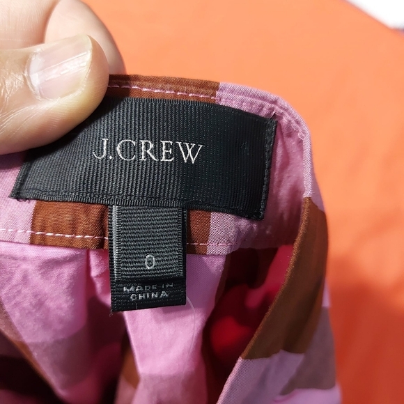 J. Crew Gingham Midi Skirt Pink Tie Back Size - Picture 7 of 10